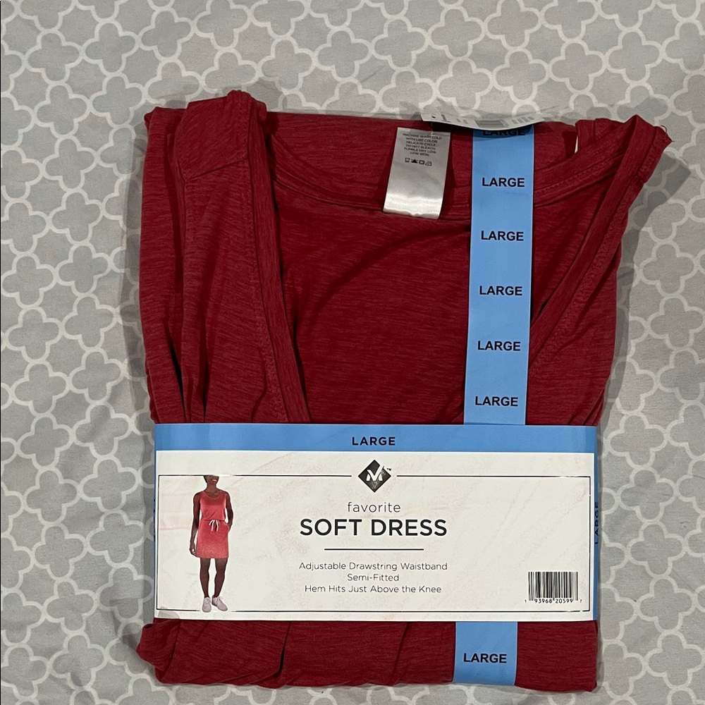 Members Mark Sleeveless Purple Dress with Drawstring